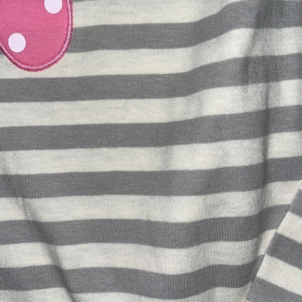 Luigi girls long sleeved grey striped dress with ballet appliqué size 8 NWOT - Picture 3 of 6
